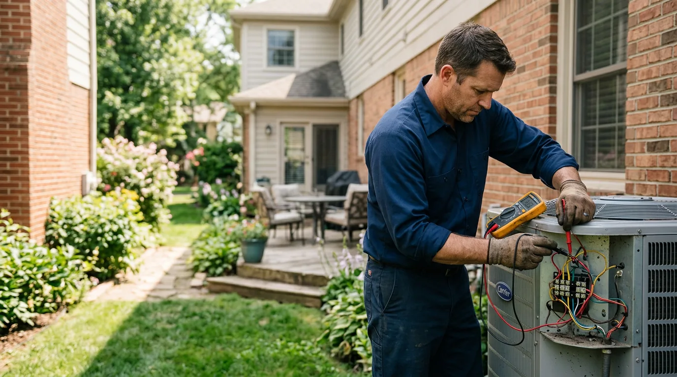 HVAC technician working near Valparaiso, NE